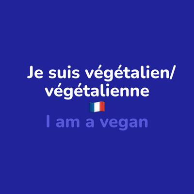 French vegan phrasebook